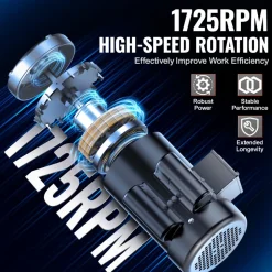 VEVOR 0.75HP Electric Motor 1725 rpm, AC 115V/230V, 56C Frame, Air Compressor Motor Single Phase, 5/8