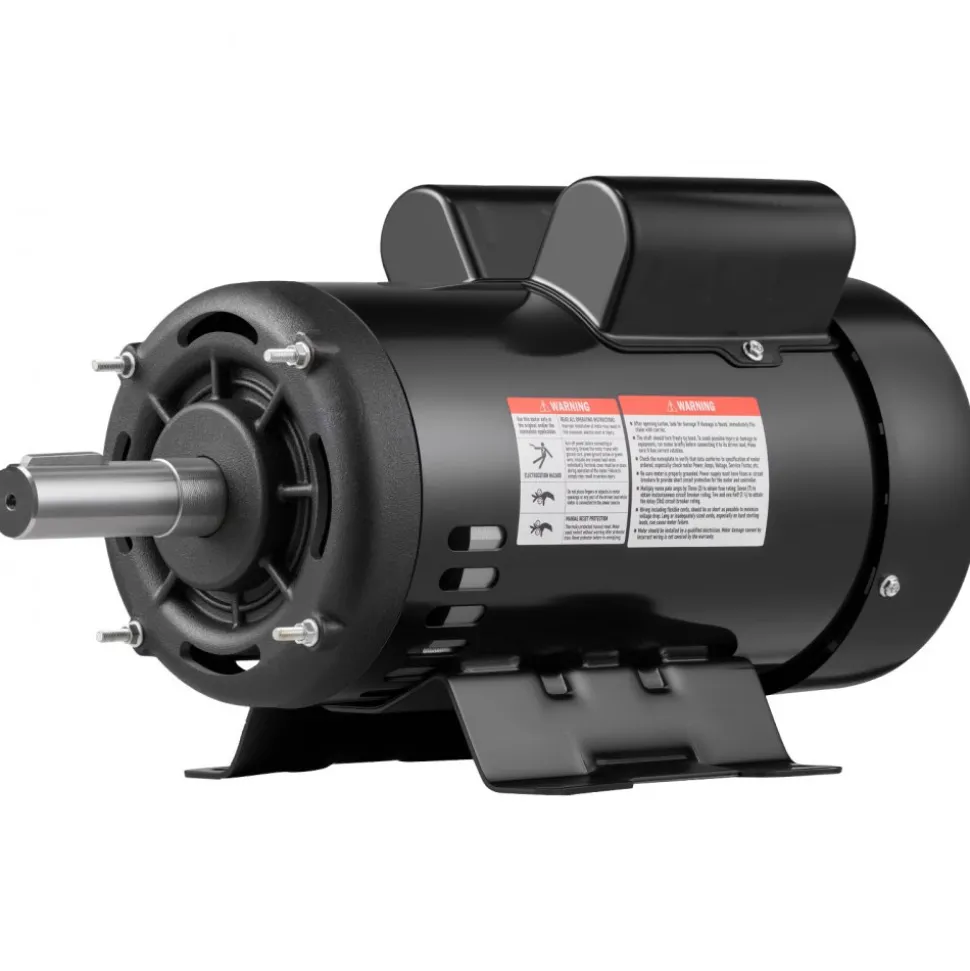 VEVOR 5 HP Electric Motor, 1725RPM Air Compressor Motor, CW/CCW Rotation, 1.125 inch Shaft Diameter, 2.75inch Shaft Length, 20.7N.m Torque, Single-Phase, ODP Cooling, 230V, 184T Frame