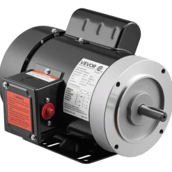 VEVOR 0.5 HP Electric Motor, 1725RPM Air Compressor Motor, CW/CCW Rotation, 5/8 inch Shaft Diameter, 1.88inch Shaft Length, 2.07N.m Torque, Single-Phase, TEFC Cooling, 115V/230V, 56 Frame