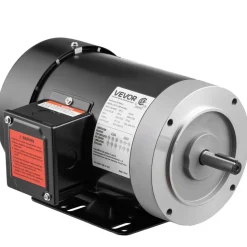 VEVOR 1 HP Electric Motor, 1725RPM Air Compressor Motor, CW/CCW Rotation, 5/8 inch Shaft Diameter, 1.88inch Shaft Length, 4.1N.m Torque, Three-Phase, TEFC Cooling, 230V/460V, 56C Frame