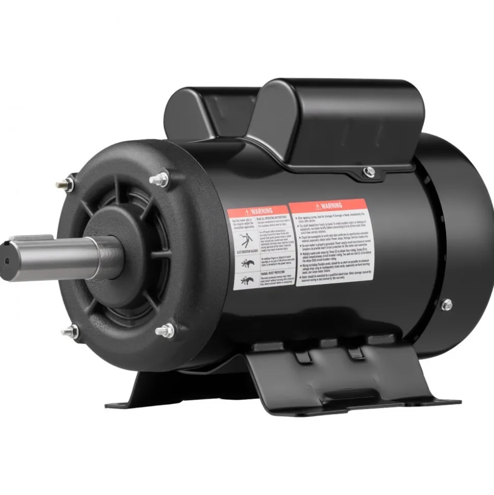 VEVOR 3 HP Electric Motor, 1750RPM Air Compressor Motor, CW/CCW Rotation, 1.125 inch Shaft Diameter, 2.75inch Shaft Length, 12N.m Torque, Single-Phase, TEFC Cooling, 230V, 184T Frame