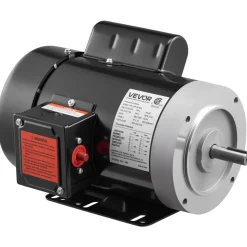 VEVOR 1 HP Electric Motor, 1725RPM Air Compressor Motor, CW/CCW Rotation, 5/8 inch Shaft Diameter, 1.88inch Shaft Length, 4.1N.m Torque, Single-Phase, TEFC Cooling, 115V/230V, 56 Frame