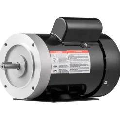 VEVOR 1 HP Electric Motor, 1725RPM Air Compressor Motor, CW/CCW Rotation, 5/8 inch Shaft Diameter, 1.88inch Shaft Length, 4.1N.m Torque, Single-Phase, TEFC Cooling, 115V/230V, 56 Frame
