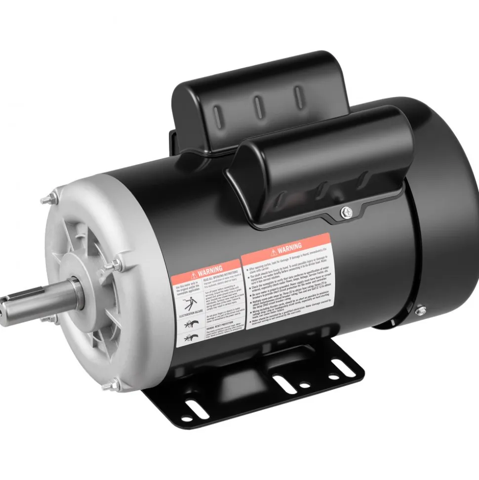 VEVOR 5 HP Electric Motor, 3450RPM Air Compressor Motor, CW/CCW Rotation, 0.875 inch Shaft Diameter, 2.25inch Shaft Length, 10.14N.m Torque, Single-Phase, 230V, TEFC Cooling