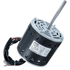 VEVOR 1/2HP Furnace Blower Motor, 208/230V 2.7Amps, 1075RPM 5 Speeds, CW/CCW Rotation, 48 Frame 3.4
