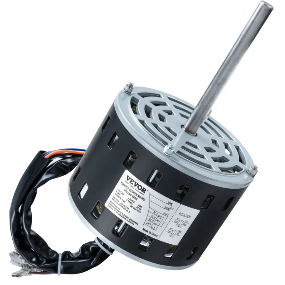 VEVOR 1/2HP Furnace Blower Motor 1720RPM, 115V 7.1A Belt Drive Blower Motor Single Phase - 0.5" Shaft Diameter, 1.6" Shaft Length, CW/CCW Rotation