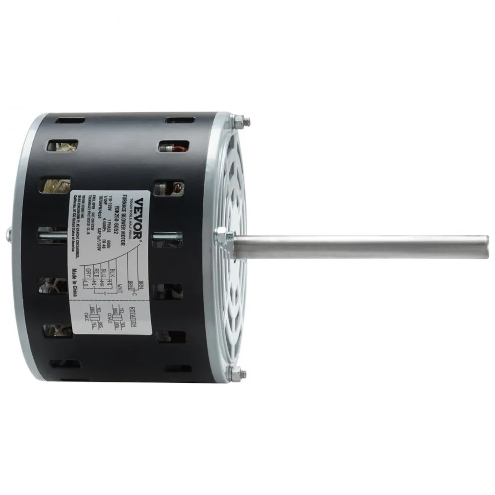 VEVOR 1/2HP Furnace Blower Motor 1720RPM, 115V 7.1A Belt Drive Blower Motor Single Phase - 0.5" Shaft Diameter, 1.6" Shaft Length, CW/CCW Rotation