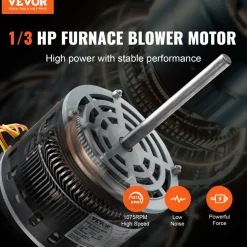 VEVOR 1/2HP Furnace Blower Motor 1720RPM, 115V 7.1A Belt Drive Blower Motor Single Phase - 0.5