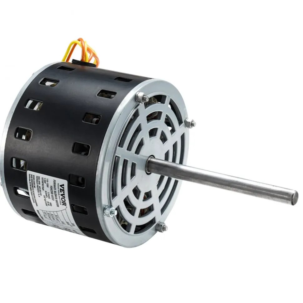 VEVOR 1/2HP Furnace Blower Motor 1720RPM, 115V 7.1A Belt Drive Blower Motor Single Phase - 0.5" Shaft Diameter, 1.6" Shaft Length, CW/CCW Rotation