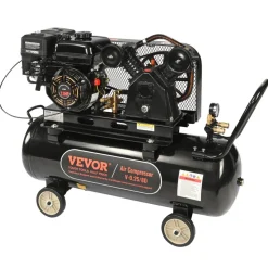 VEVOR 7HP Gas Powered Air Compressor, 21 Gallon Horizontal Air Compressor Tank, 9CFM@115PSI Gas Driven Piston Pump Air Compressed System with 115PSI Max Pressure for Construction Sites Workshop