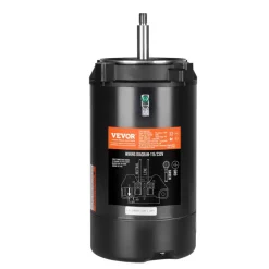 VEVOR 1 HP Pool Pump Motor, 56J Frame, 115V(9.8 Amps)/230V(4.9 Amps) 3450 RPM, 60Hz, 1.4 Service Factor, 90μF/250V Capacitor, CCW Rotation Round Flange Replacement Motor