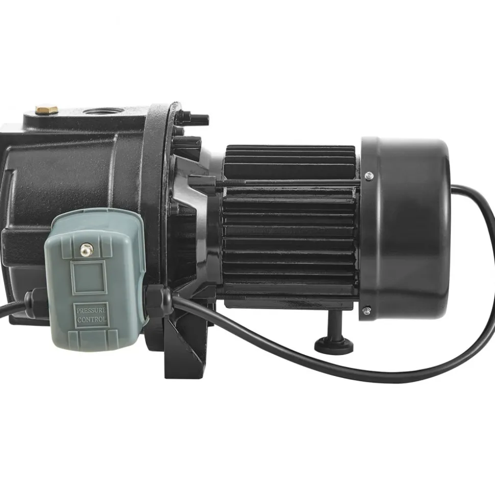 VEVOR 1HP Premium Cast Iron Shallow Well Jet Water Pump, 115 Volt, 17.6 GPM 164 FT Maximum Head Irrigation Water Pump, for Agricultural Garden Irrigation System High-Rise Water Supply Shower Booster