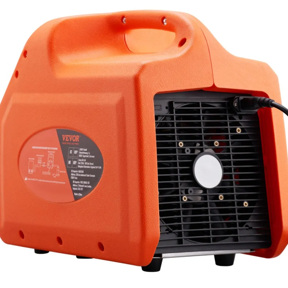 VEVOR 3/4 HP Refrigerant Recovery Machine - Portable AC Recovery Machine with High Pressure Protection, 120V 60Hz Refrigerant Recycle Machine HVAC for Car Air Conditioning, Vapor Liquid Refrigerant