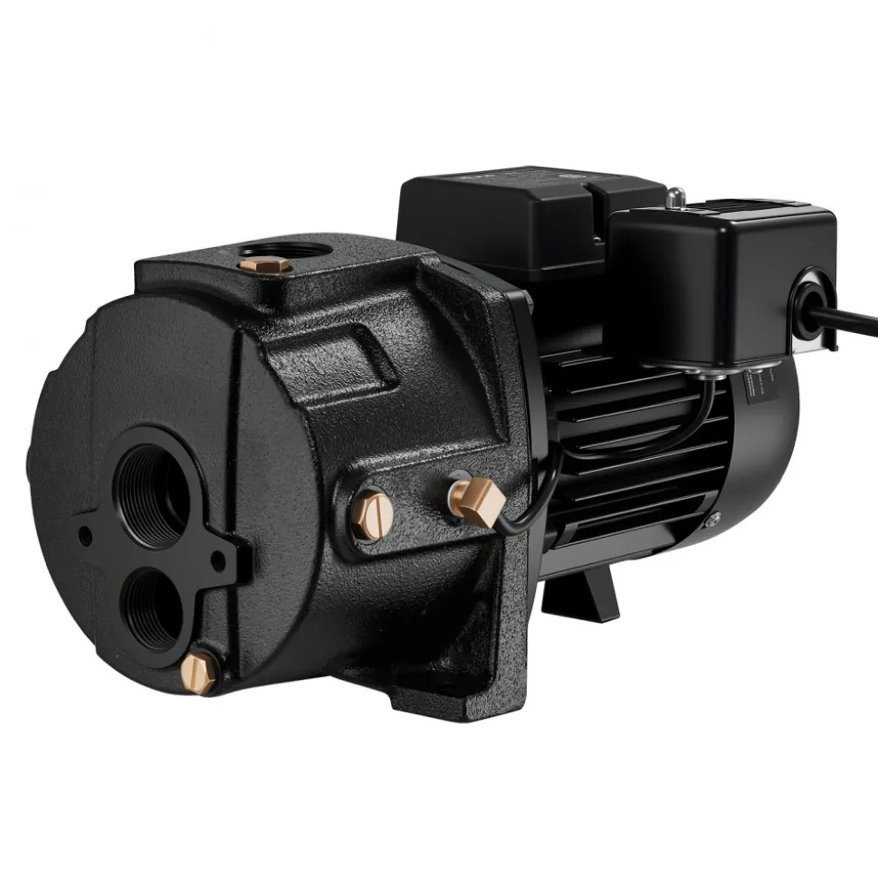 VEVOR 1 HP Shallow Well Jet Pump, AC 115/230 Volt, 1400 GPH Dual Voltage Cast Iron Well Jet Pump, with 164 ft Max Head Lift, Automatic Pressure Switch, for Garden Irrigation Lawn Sprinkler System