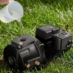 VEVOR 1 HP Shallow Well Jet Pump, AC 115/230 Volt, 1400 GPH Dual Voltage Cast Iron Well Jet Pump, with 164 ft Max Head Lift, Automatic Pressure Switch, for Garden Irrigation Lawn Sprinkler System