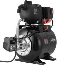 VEVOR 1.1 HP Shallow Well Pump with Pressure Tank, 120V 1320 GPH, Plastic Irrigation Jet Pump with 5-Gal Tank, Automatic Water Booster Transfer System, 20/40 PSI Pressure Switch, for Home Garden Lawn