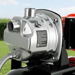 VEVOR 1 HP Shallow Well Pump with Pressure Tank, 120V 1000 GPH, Stainless Steel Irrigation Jet Pump with 5-Gal Tank, Automatic Water Booster System, 20/40 PSI Pressure Switch, for Home Garden Lawn