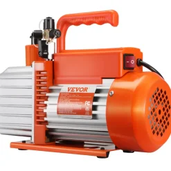 VEVOR 1/2 HP 2 Stage Rotary Vane Vacuum Pump, 5 CFM, 115V Air Conditioning Vacuum Pump, 1/4