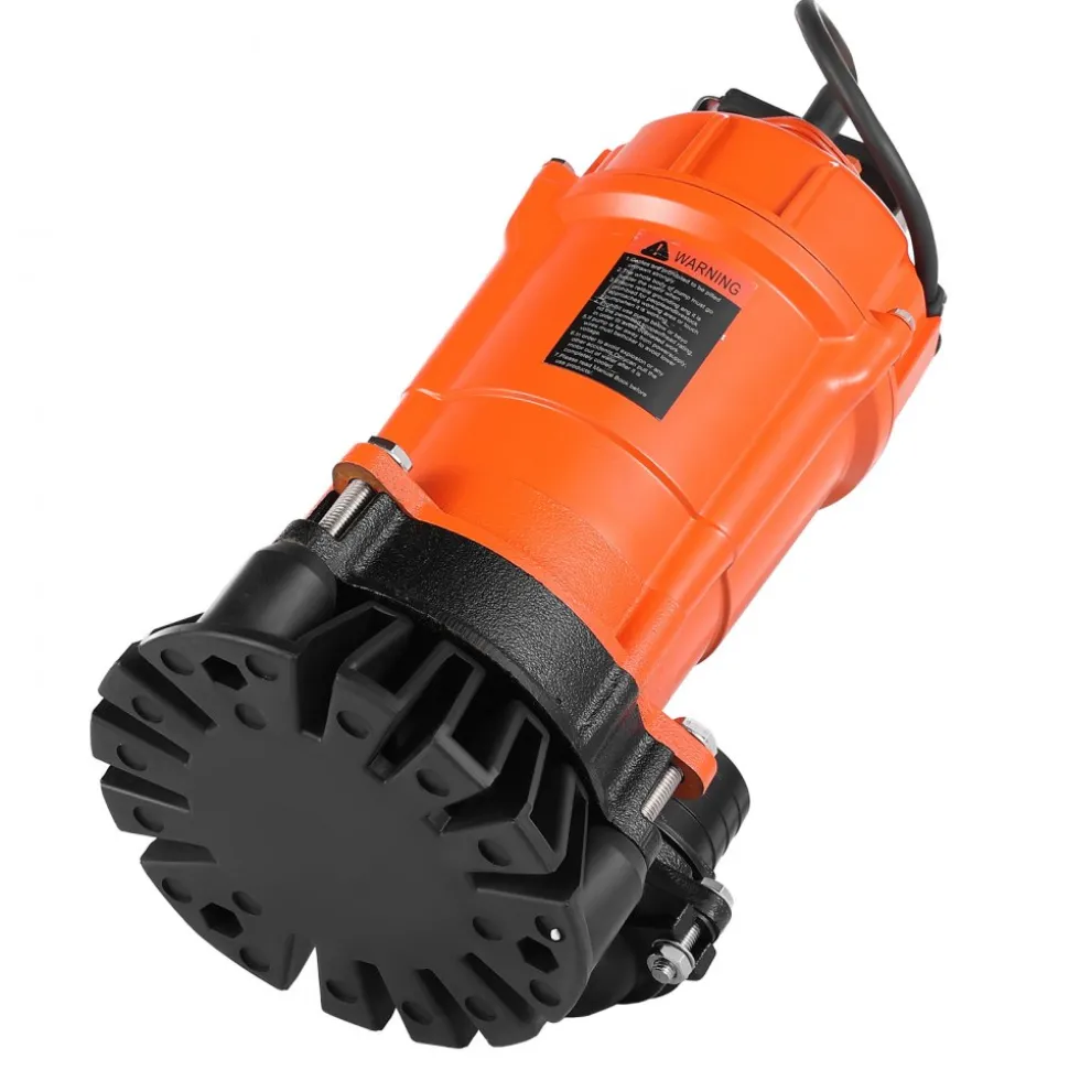 VEVOR 1/2 HP Submersible Trash Pump, 2000 GPH, 120V Cast Iron Submersible Sump Sewage Pump with 2 in Discharge, 39 ft Max Lift, Drain Dirty Clean Water, for Pools, Garden, Pond, Basement, Flooded Area