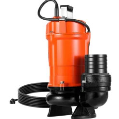 VEVOR 1 HP Submersible Trash Pump, 5000 GPH, 120V Cast Iron Submersible Sump Sewage Pump with 3 in Discharge, 40 ft Max Lift, Drain Dirty Clean Water, for Pools, Garden, Pond, Basement, Flooded Areas