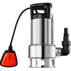 VEVOR 1HP Sump Pump, 4020GPH, 30FT Lift Stainless Steel Submersible Sludge Pump with 26FT Power Cord Automatic ON/OFF Float Switch, Drain Clean/Dirty Water for Basement Flood Pool Pond Garden Hot Tub