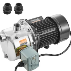 VEVOR 3/4HP SUS304 Stainless Steel Shallow Well Jet Pump, 115 Volt, 18.5 GPM 131 FT Maximum Head Irrigation Water Pump, for Agricultural Garden Irrigation System High-Rise Water Supply Shower Booster