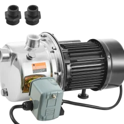 VEVOR 3/4HP SUS304 Stainless Steel Shallow Well Jet Pump, 115 Volt, 18.5 GPM 131 FT Maximum Head Irrigation Water Pump, for Agricultural Garden Irrigation System High-Rise Water Supply Shower Booster