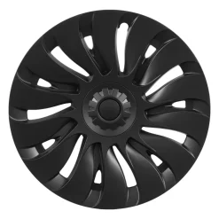 VEVOR Hubcaps Wheel Covers for 2021-2024 Tesla Model Y, 19 Inch Set of 4 Wheel Rim Cover Hubcaps OEM Style Replacement, R19 Size Snap On Car Hub Caps, Premium 14-Spoke ABS Tire Rim Caps, Matte Black