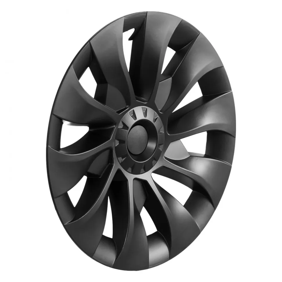 VEVOR Hubcaps Wheel Covers for 2017-2023 Tesla Model 3, 18 Inch Set of 4 Wheel Rim Cover Hubcaps OEM Style Replacement, R18 Size Snap On Car Hub Caps, Premium 10-Spoke ABS Tire Rim Caps, Matte Black