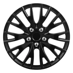 VEVOR Hubcaps Wheel Covers, 16 Inch Set of 4 Wheel Rim Cover Hubcaps OEM Replacement, R16 Size Snap On Car Hub Caps, Universal 20-Spoke ABS Tire Rim Caps for Hyundai Chevrolet Ford Honda, Gloss Black