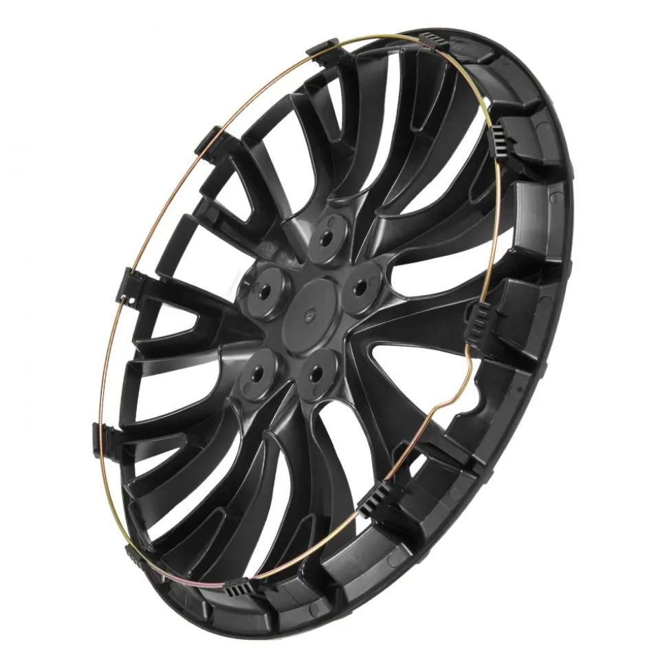 VEVOR Hubcaps Wheel Covers, 16 Inch Set of 4 Wheel Rim Cover Hubcaps OEM Replacement, R16 Size Snap On Car Hub Caps, Universal 20-Spoke ABS Tire Rim Caps for Hyundai Chevrolet Ford Honda, Gloss Black