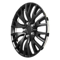 VEVOR Hubcaps Wheel Covers, 16 Inch Set of 4 Wheel Rim Cover Hubcaps OEM Replacement, R16 Size Snap On Car Hub Caps, Universal 20-Spoke ABS Tire Rim Caps for Hyundai Chevrolet Ford Honda, Gloss Black