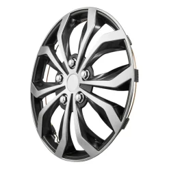 VEVOR Hubcaps Wheel Covers, 16 Inch Set of 4 Wheel Rim Cover Hubcaps OEM Replacement, R16 Size Snap On Car Hub Caps, Universal 10-Spoke ABS Tire Rim Caps for Hyundai Chevrolet Ford Honda, Silver/Black