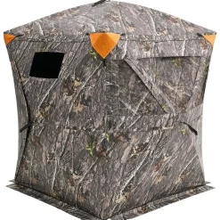 VEVOR Hunting Blind, 270° Ground Blind, 1-2 Person Pop Up Deer Blind for Hunting with Carrying Bag, Portable Resilient Hunting Tent, 3 Horizontal Windows for Turkey and Deer Hunting