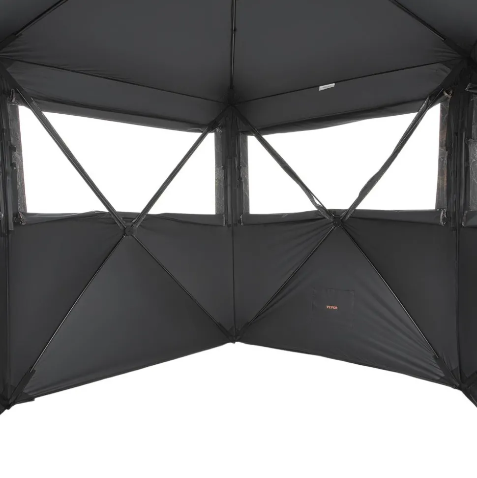 VEVOR Hunting Blind, 6-7 Person Ground Blinds with Carrying Bag, Portable Camouflage Tent, Reinforced Durable Concealed Shelter with Silent Zipper Door and Window, for Turkey and Deer