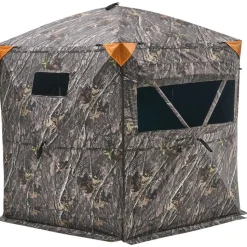 VEVOR Hunting Blind, 6-7 Person Ground Blinds with Carrying Bag, Portable Camouflage Tent, Reinforced Durable Concealed Shelter with Silent Zipper Door and Window, for Turkey and Deer