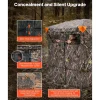 VEVOR Hunting Blind, 4-5 Person See Through Ground Blinds with Carrying Bag, 270 Degree Portable Camouflage Tent, Durable Concealed Shelter with Silent Magnetic Door and Window, for Turkey and Deer