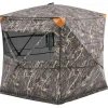 VEVOR Hunting Blind, 4-5 Person See Through Ground Blinds with Carrying Bag, 360 Degree Portable Camouflage Tent, Durable Concealed Shelter with Silent Zipper Door and Window, for Turkey and Deer