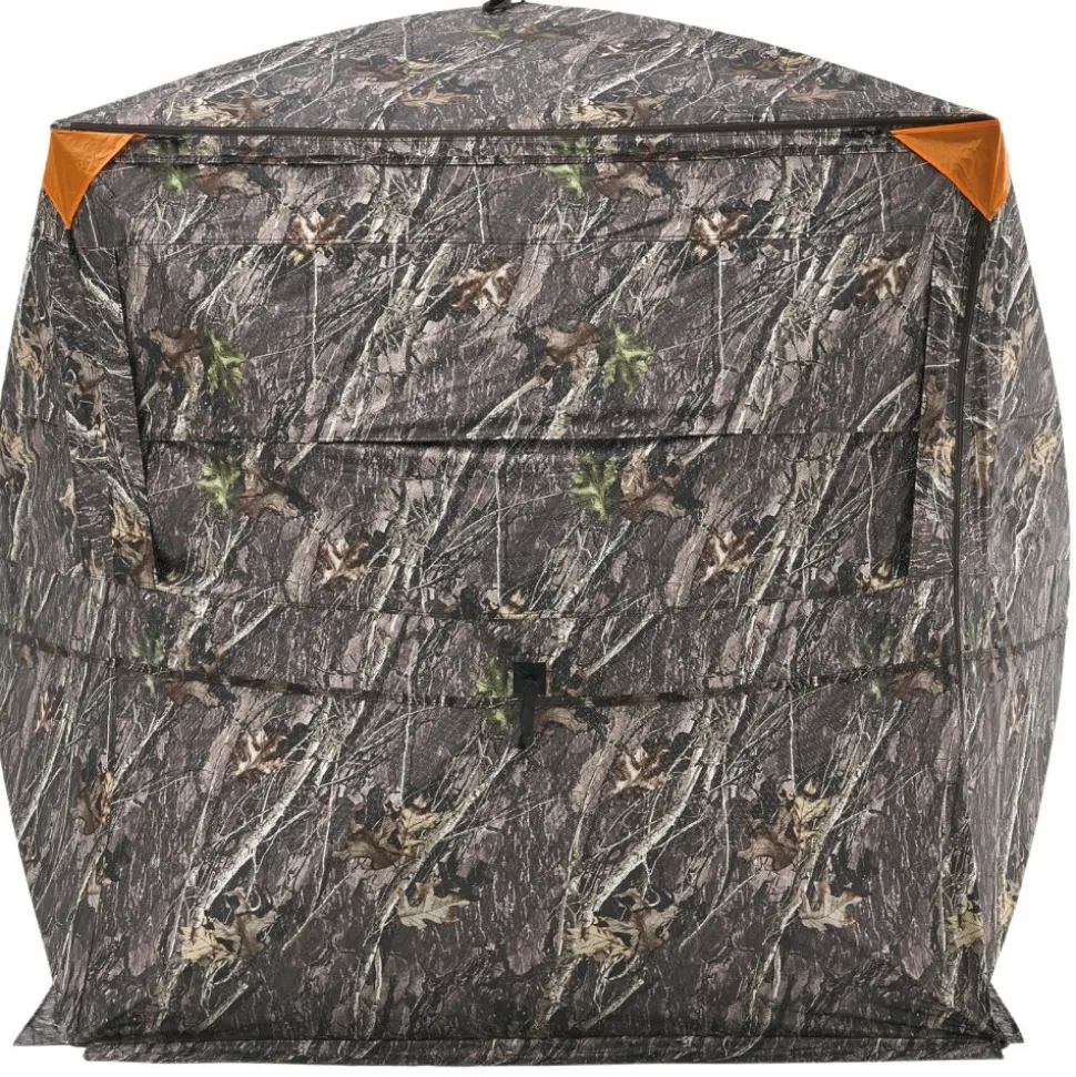 VEVOR Hunting Blind, 4-5 Person See Through Ground Blinds with Carrying Bag, 360 Degree Portable Camouflage Tent, Durable Concealed Shelter with Silent Zipper Door and Window, for Turkey and Deer