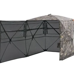 VEVOR Hunting Blind, 2-3 Person See Through Ground Blinds with Carrying Bag, 360 Degree Portable Camouflage Tent, Durable Concealed Shelter with Silent Side Door and Window, for Turkey and Deer