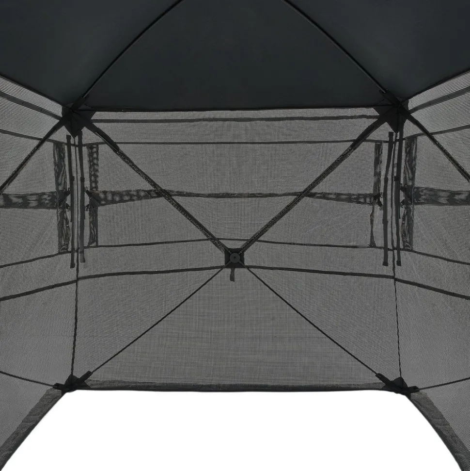 VEVOR Hunting Blind, 270° See Through Ground Blind, 4-5 Person Pop Up Deer Blind for Hunting with Carrying Bag, Portable Resilient Hunting Tent, One-Way See-Through Mesh for Turkey and Deer Hunting