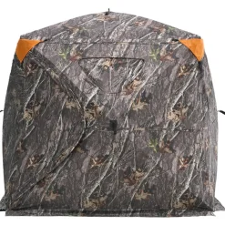 VEVOR Hunting Blind, 270° See Through Ground Blind, 4-5 Person Pop Up Deer Blind for Hunting with Carrying Bag, Portable Resilient Hunting Tent, One-Way See-Through Mesh for Turkey and Deer Hunting