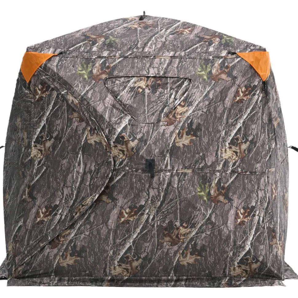 VEVOR Hunting Blind, 270° See Through Ground Blind, 4-5 Person Pop Up Deer Blind for Hunting with Carrying Bag, Portable Resilient Hunting Tent, One-Way See-Through Mesh for Turkey and Deer Hunting