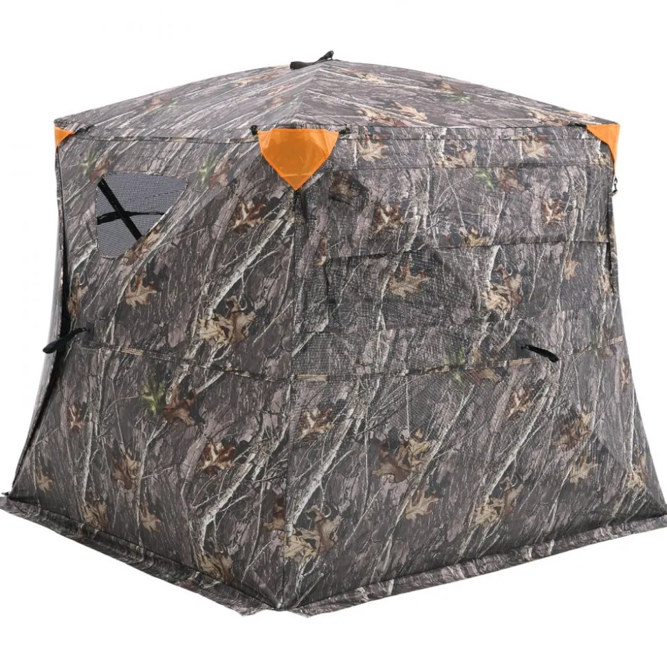 VEVOR Hunting Blind, 270° See Through Ground Blind, 4-5 Person Pop Up Deer Blind for Hunting with Carrying Bag, Portable Resilient Hunting Tent, One-Way See-Through Mesh for Turkey and Deer Hunting