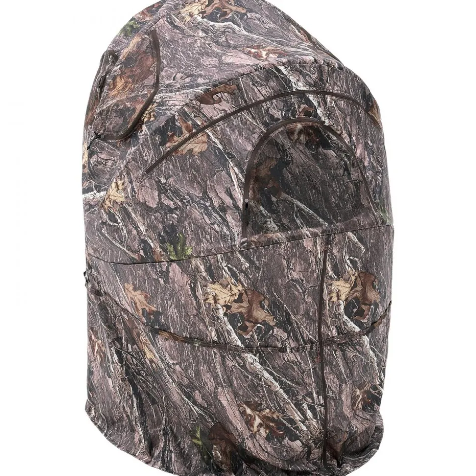 VEVOR Hunting Blind, Single Person Ground Blinds with Carrying Bag, Portable Camouflage Tent, Reinforced Durable Concealed Shelter with Silent Zipper Door and Window, for Turkey and Deer