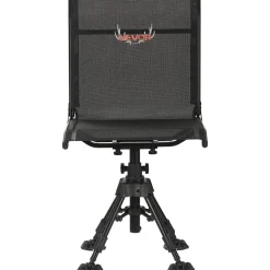 VEVOR Hunting Chair, 360° Silent Swivel, Foldable Portable Blind Chair, Heavy-Duty Steel Frame Ground Stool Seat with Anti-Sink Swivel Feet, Height Adjustable, 350 Lbs Capacity for Fishing Camping