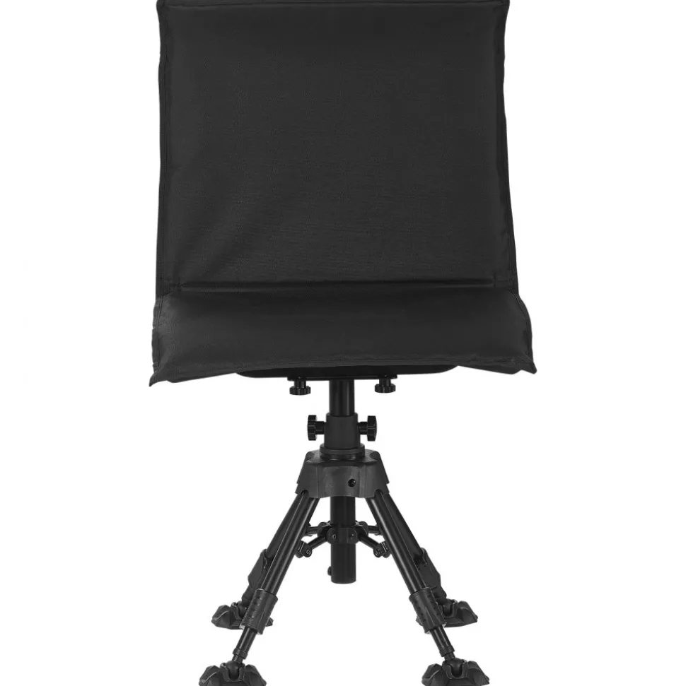 VEVOR Hunting Chair, 360° Silent Swivel, Foldable Portable Blind Chair, Heavy-Duty Steel Frame Ground Stool Seat,with Seat Cover, Anti-Sink Feet, Height Adjustable, 350 Lbs Capacity, for Fishing