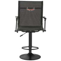 VEVOR Hunting Chair, 360° Silent Swivel, Lightweight Blind Chair, Heavy-Duty Steel Frame Ground Stool Seat, with Padded Armrests, Height Adjustable, 300 Lbs Capacity, for Outdoor Fishing, Camping