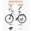 VEVOR Hybrid Bike, Lightweight Aluminum Frame Bike, 700c Wheel Men and Women Hybrid Bicycle, Step-Through Adult Urban City Commuter Bikes, 21-Speed Shimano Drivetrain, Dual Brakes, Front Suspension