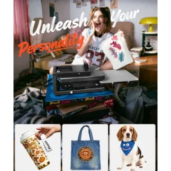 VEVOR Hybrid Heat Press, 15 x 15 inch, 5-in-1 Multifunction, Heat Up Fast and Even, All-New Patented Design, Easy to Control, Sublimation Press Machine for T-shirts/Mugs/Tumblers/Caps/Plates, Black